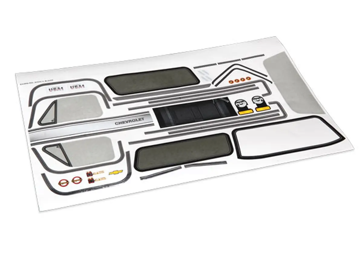 Decal Sheet, 1979 Chevrolet Blazer, Trx-4 1