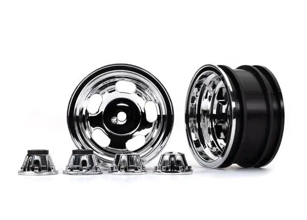 2.2" Wheels (2) W/ Center Caps (4), Chrome 1