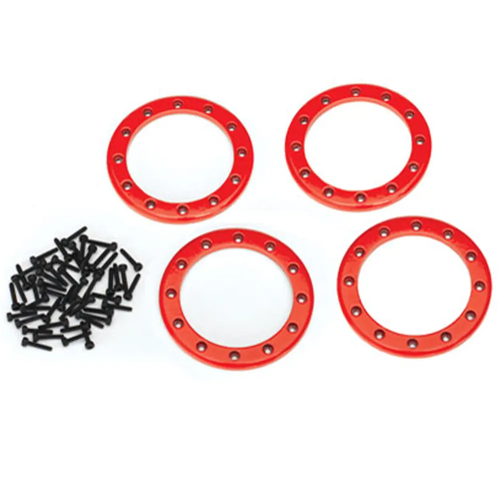 Aluminum Beadlock Rings, 2.2", Red 1
