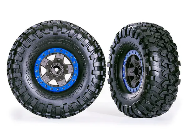 5.3X2.2" Tires & 2.2" Wheels, Blue (2) 1
