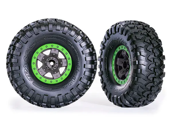 5.3X2.2" Tires & 2.2" Wheels, Green (2) 1