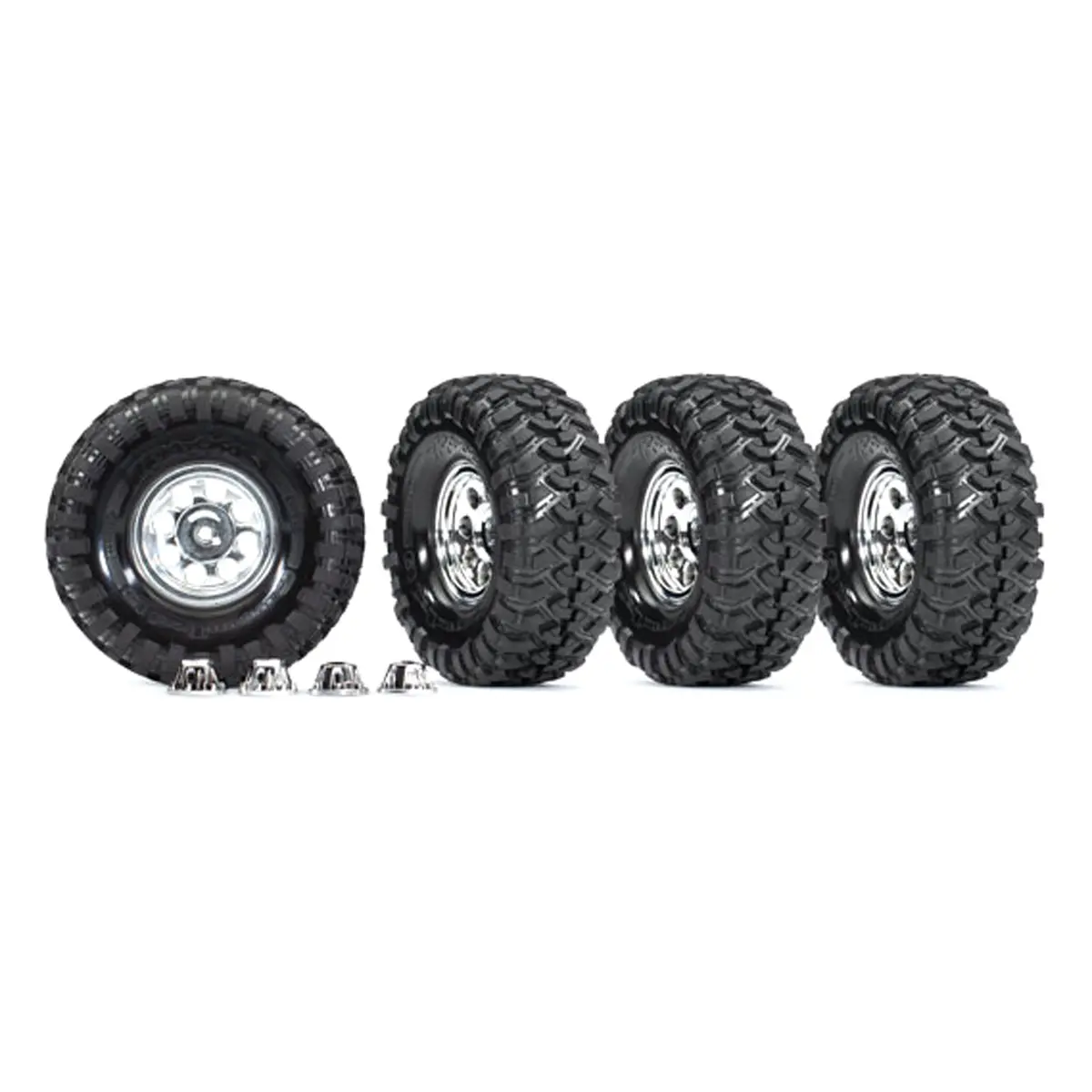 Canyon Trail Tires, 1.9" Classic Wheels Set, Chrome 1