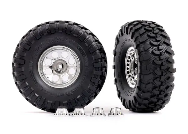 2.2" X 5.3" Tires & Wheels (2), Classic Chrome 1