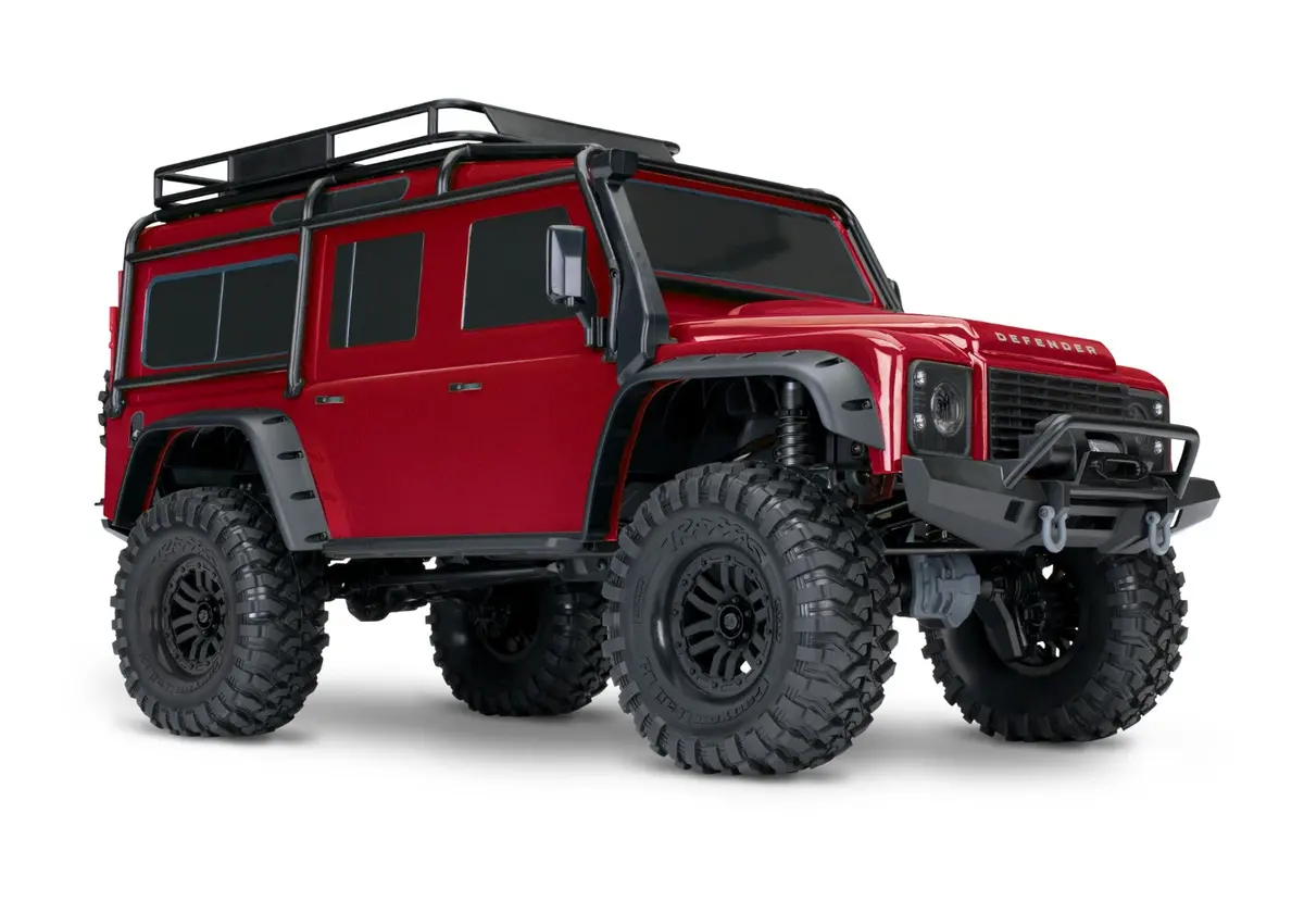Trx-4 Land Rover Defender 1/10 4X4 Crawler W/ Clipless, Red 1