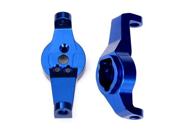 Left & Right Aluminum Castor Blocks, Blue 1