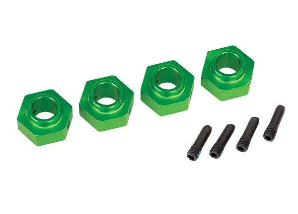 Aluminum Hex 12Mm Wheel Hubs, Green 1
