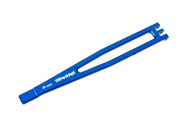 Aluminum Battery Hold-Down, Blue 1