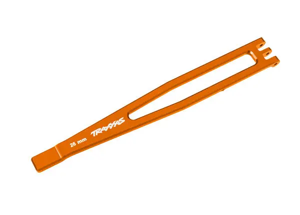 Aluminum Battery Hold-Down, Orange 1