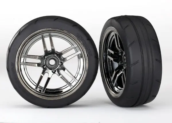 Response Tires, Split Spoke Wheels, 1.9", Blk Chrome 1