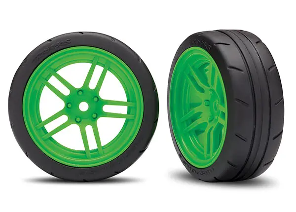 Response Tires, Split Spoke Wheels, 1.9", Green 1