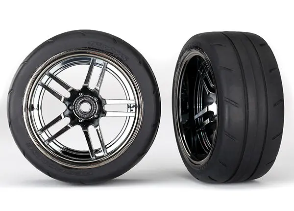 Response Tires, Split-Spoke Wheels, 1.9", Blk Chrome 1