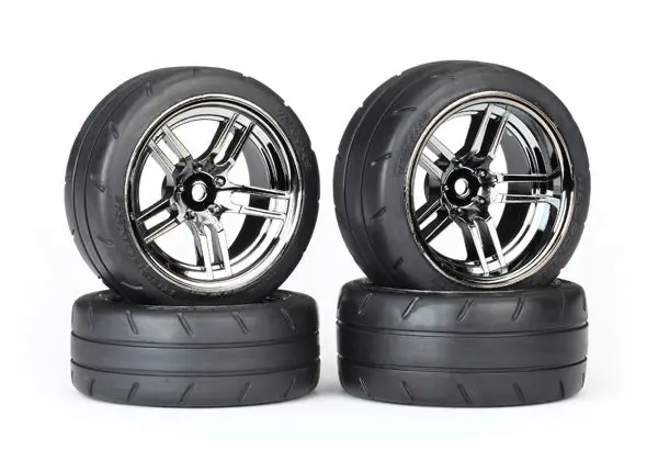 Reponse Tires, Split-Spoke Wheels, 1.9", Blk Chrome 1