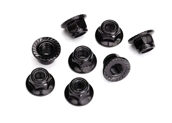 Flanged Nylon Locking Nut, 5Mm, Steel, Black 1