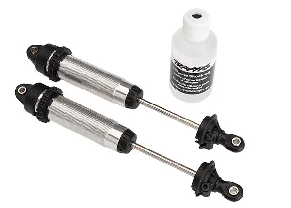 Front Aluminum Gtr Shocks, 134Mm, Non-Threaded, Silver 1