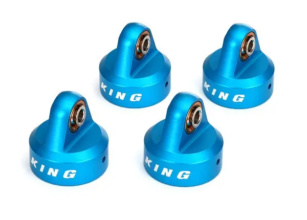 Aluminum King Shock Caps, Blue 1