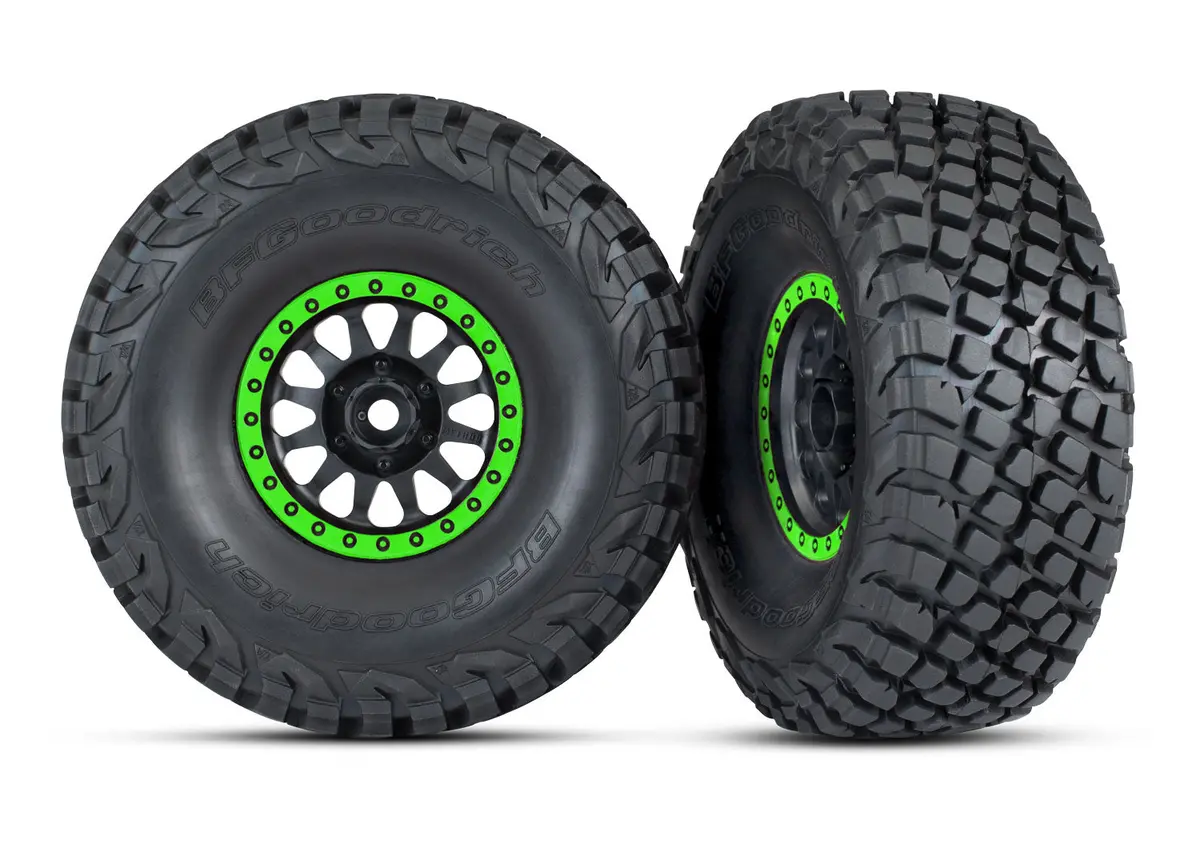 Bfgoodrich Pre-Glued Tires On Method Race Wheels, Green (2) 1