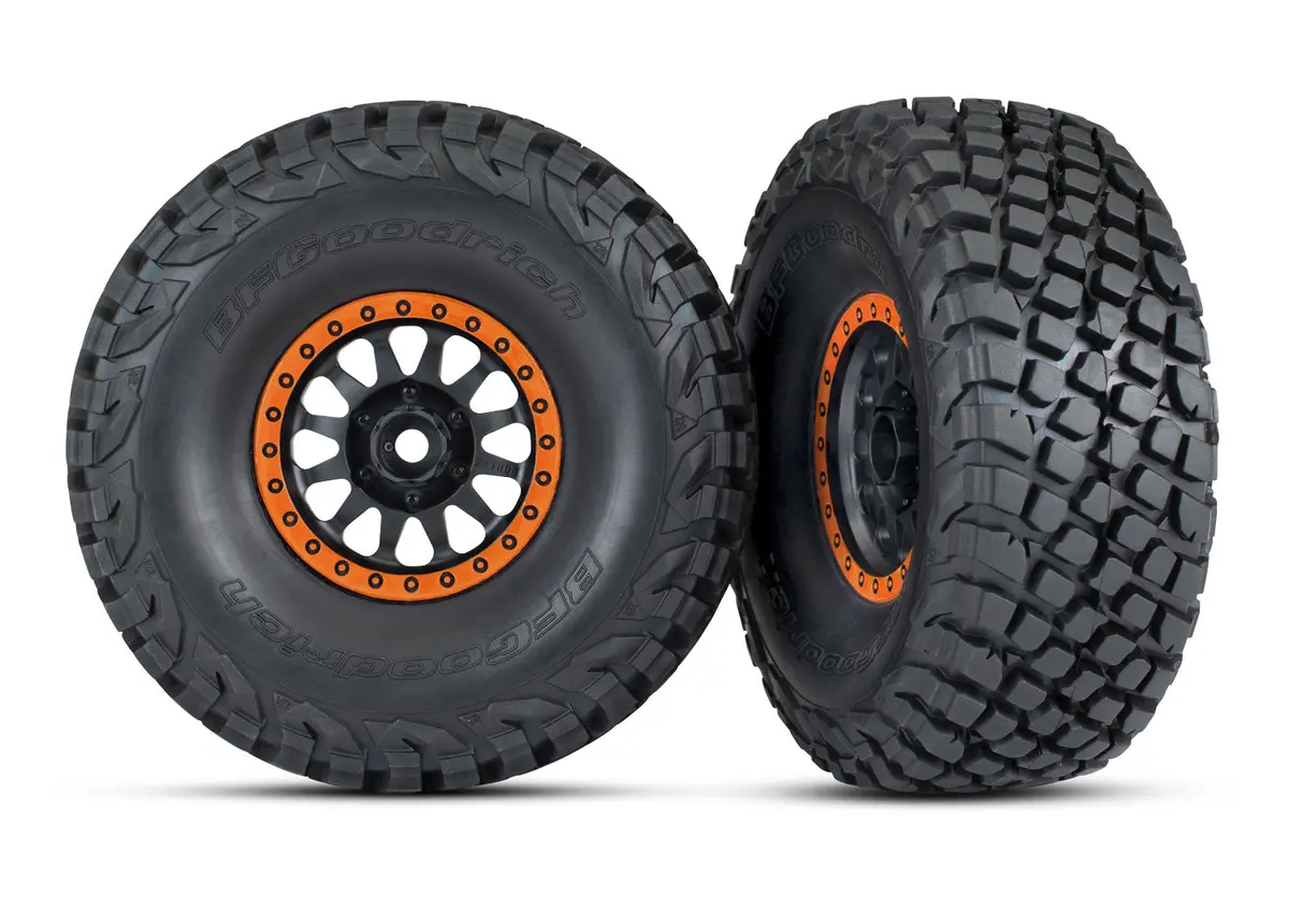 Bfgoodrich Pre-Glued Tires On Method Race Wheels, Orange(2) 1