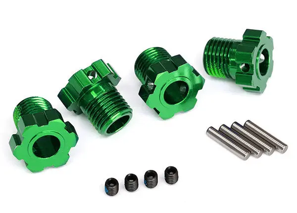 Aluminum Splined 17Mm Wheel Hub Hex, Green 1