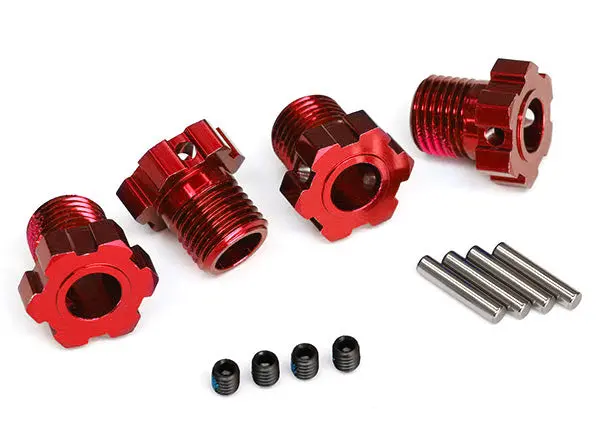 Aluminum Splined 17Mm Wheel Hub Hex, Red 1