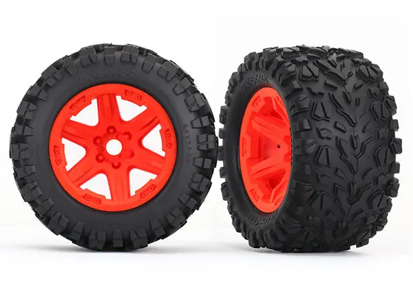 Talon Ext Tires & Wheels, Foam Inserts, Orange 1