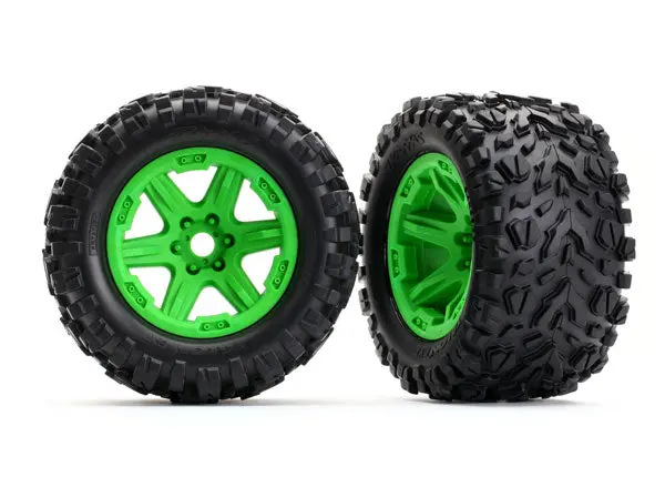 Talon Ext Tires & Wheels, 3.8", Green 1