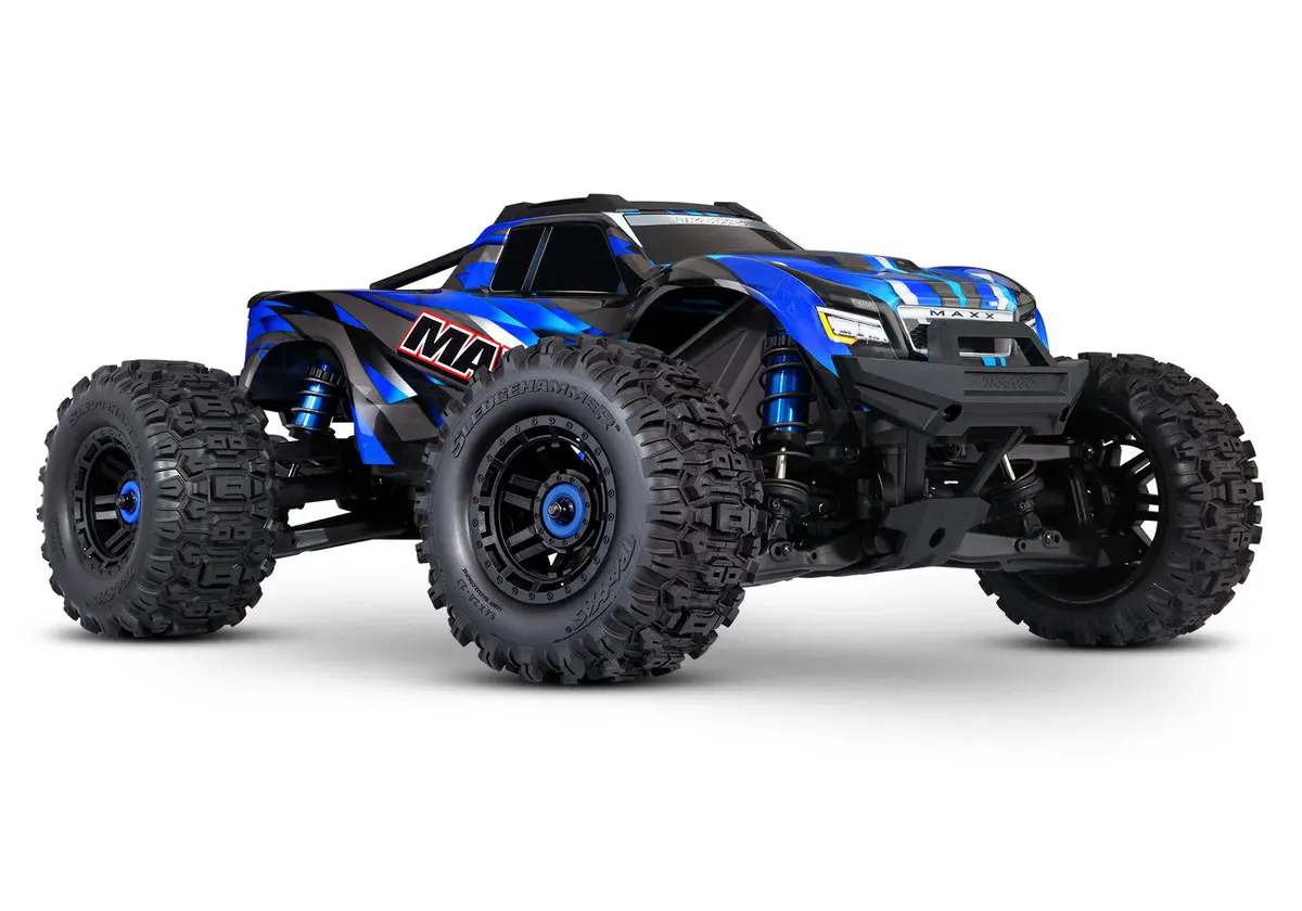 Maxx Vxl 1/10 4X4 Monster Truck Rtr, W/ Widemaxx, Blue 1