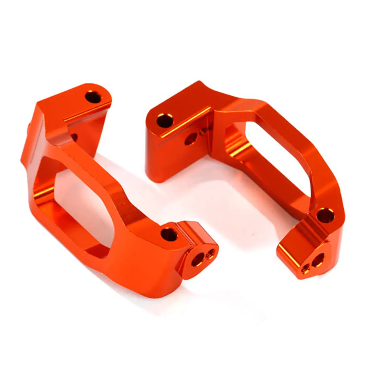 Aluminum Left & Right Caster Blocks, Orange 1