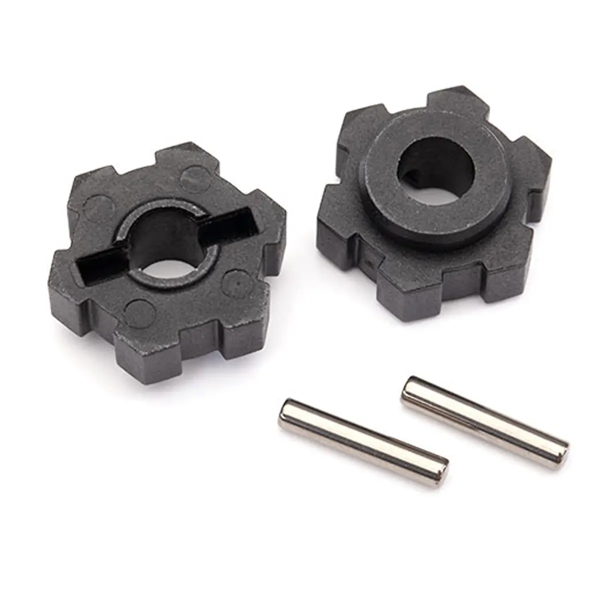 Plastic Hex Wheel Hubs, Black 1
