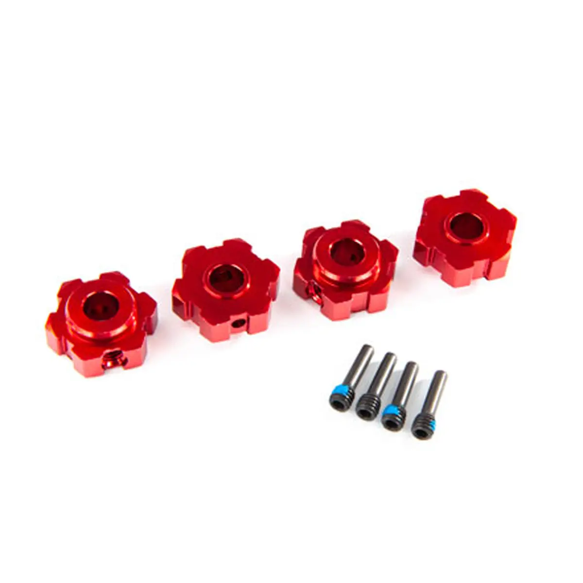 Aluminum Hex Wheel Hubs, Red 1