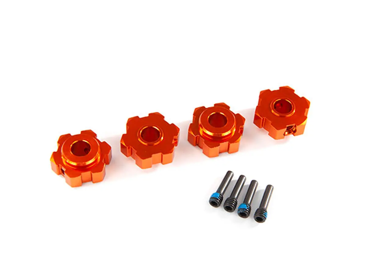 Aluminum Hex Wheel Hubs, Orange 1
