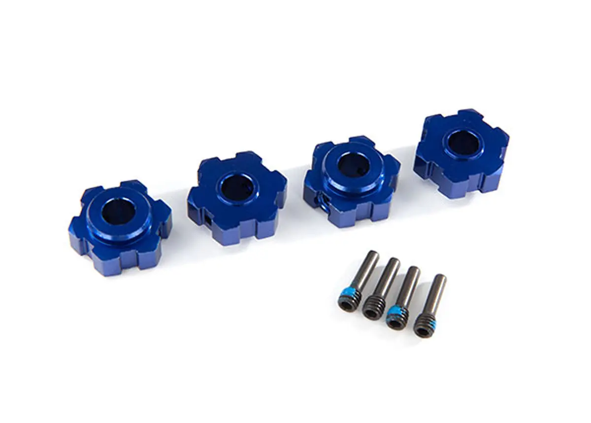 Aluminum Hex Wheel Hubs, Blue 1