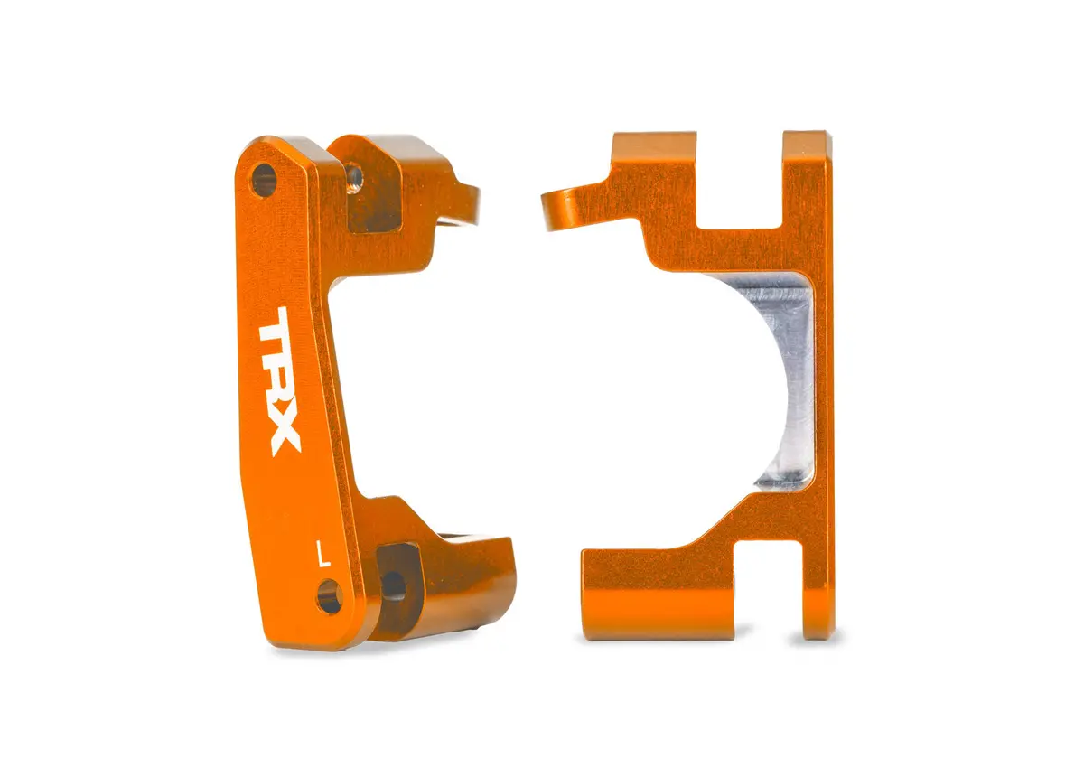 Aluminum Caster Blocks, Left & Right, Orange 1
