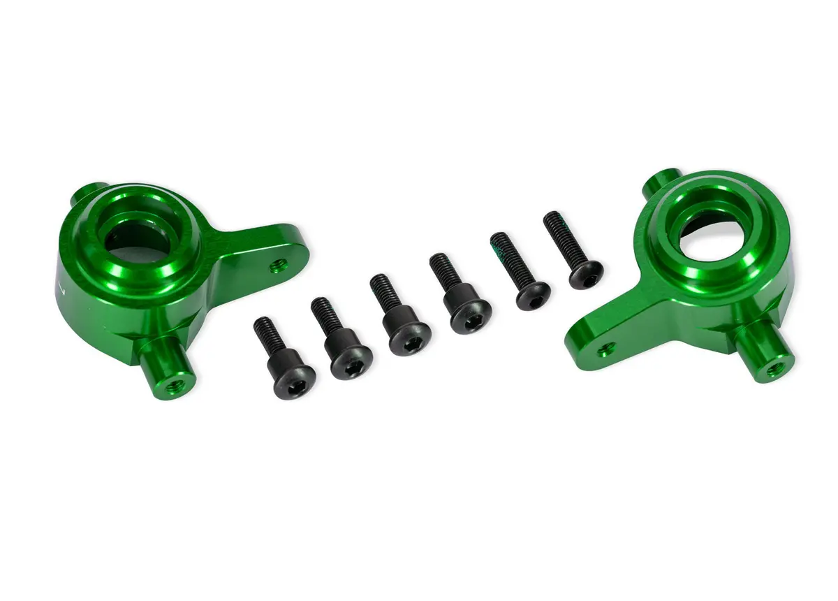 Aluminum Steering Blocks, Left & Right, Green 1