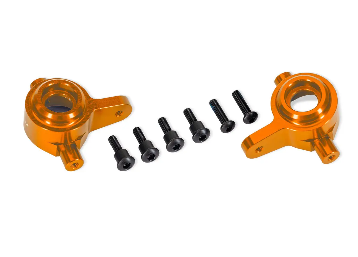 Aluminum Steering Blocks, Left & Right, Orange 1