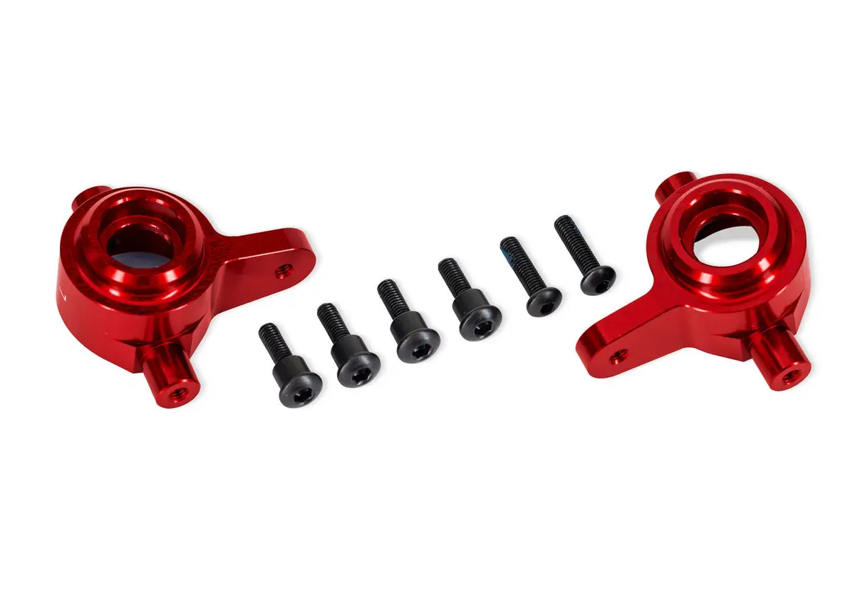 Aluminum Steering Blocks, Left & Right, Red 1