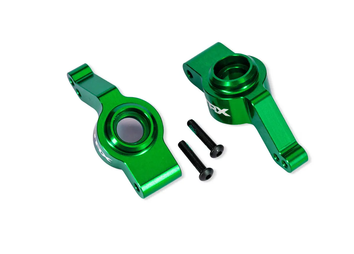 Aluminum Stub Axle Carriers, Left & Right, Green 1