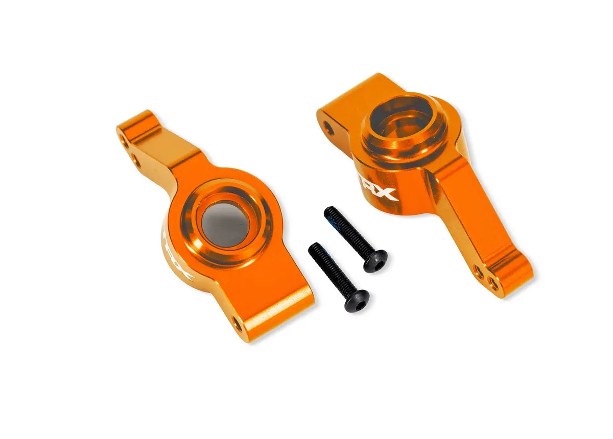 Aluminum Stub Axle Carriers, Left & Right, Orange 1