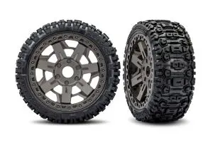 Jato 4X4 Sledgehammer Low-Profile Pre-Glued Tires, Gray (2) 1