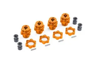 17Mm Aluminum Wheel Hubs / Hex Adapters (4), Orange 1