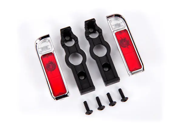 Tail Light Housing, Chrome (2) 1