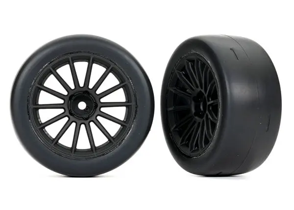 Supra Gt4 2" Response Slick Pre-Glued Tires, Rear, Black (2) 1