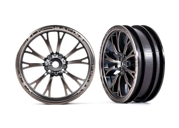 Weld Racing Drag Wheels, Front, Satin Black Chrome (2) 1
