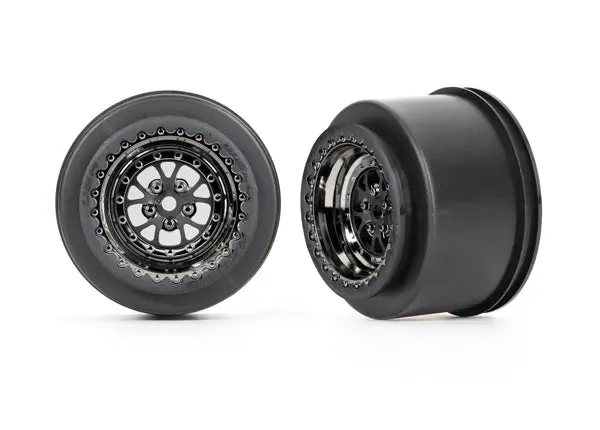 Weld Racing Drag Wheels, Rear, Black Chrome (2) 1