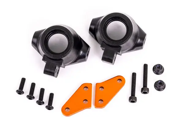 Steering Blocks W/ Aluminum Arms, L/R, Orange 1
