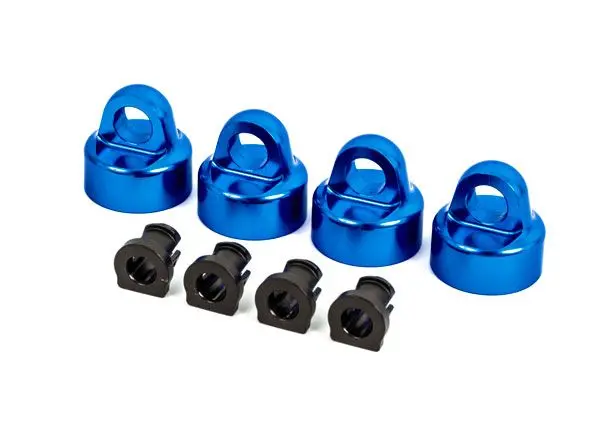Traxxas 9664X Shock Caps, Aluminum (Blue-Anodized), Gt-Maxx Shocks (4) 1