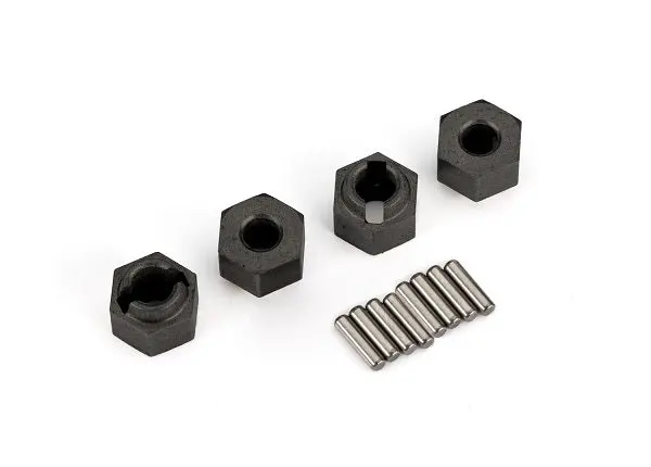 7Mm Hex Wheel Hubs W/ Axle Pins 1