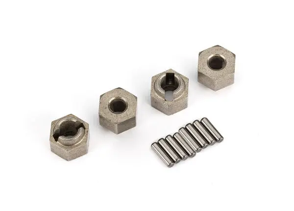 7Mm Hex Steel Wheel Hubs W/ Axle Pins 1
