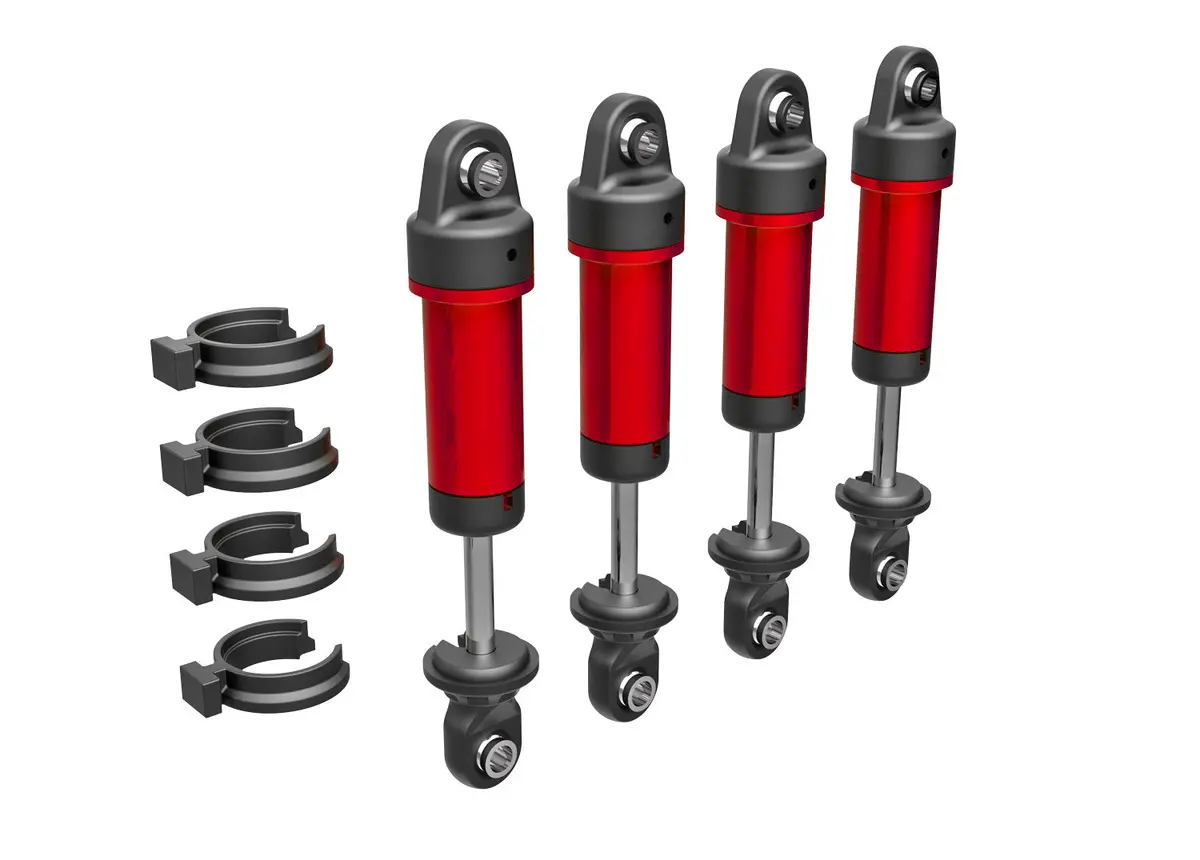 Gtm Aluminum Shocks W/O Springs, Red 1