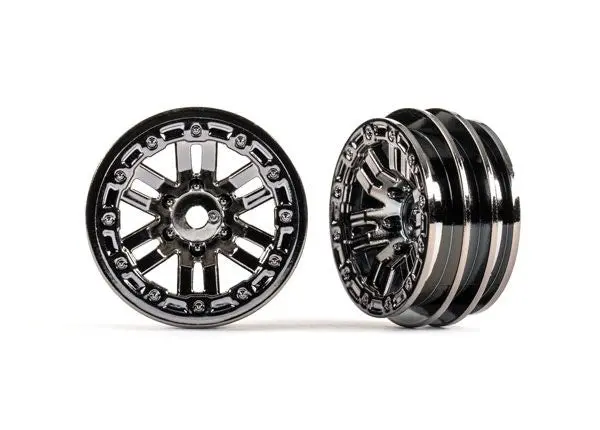 Traxxas Wheels, 1.0" (Black Chrome) (2) 1