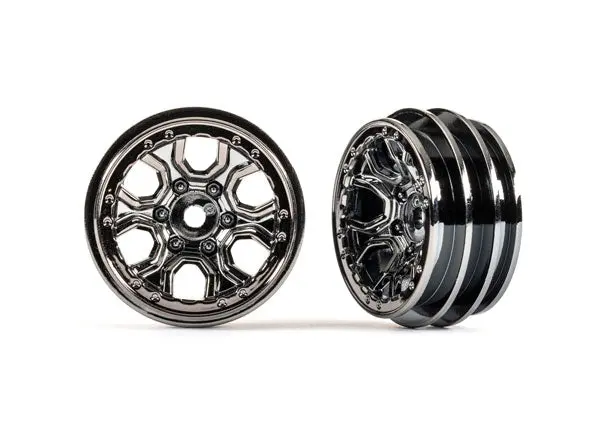 1.0" Wheels, Black Chrome 1